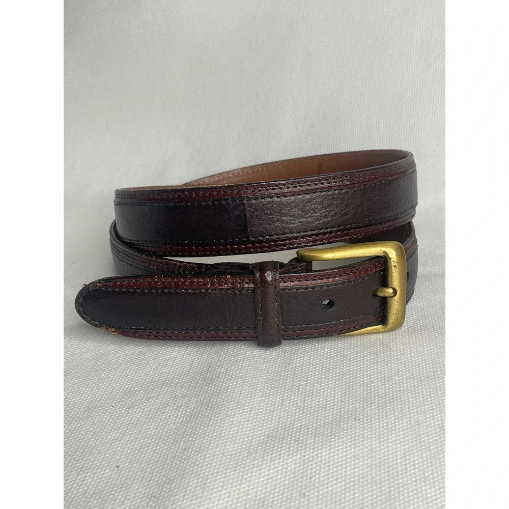 Johnston & Murphy Aniline Kipskin Shoulders Belt Handcrafted Size 32 (30