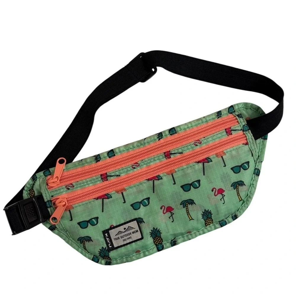KAVU Hideaway Bag Fanny Lightweight Water Resistant Festival Travel Pineapple