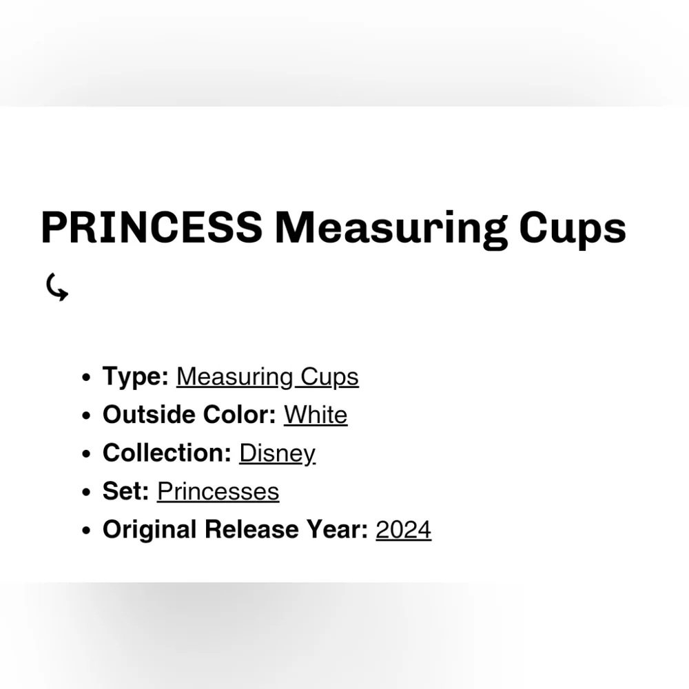 🤍▪️Rae Dunn ▪️ Disney Princess Collection Cinderella measuring cups