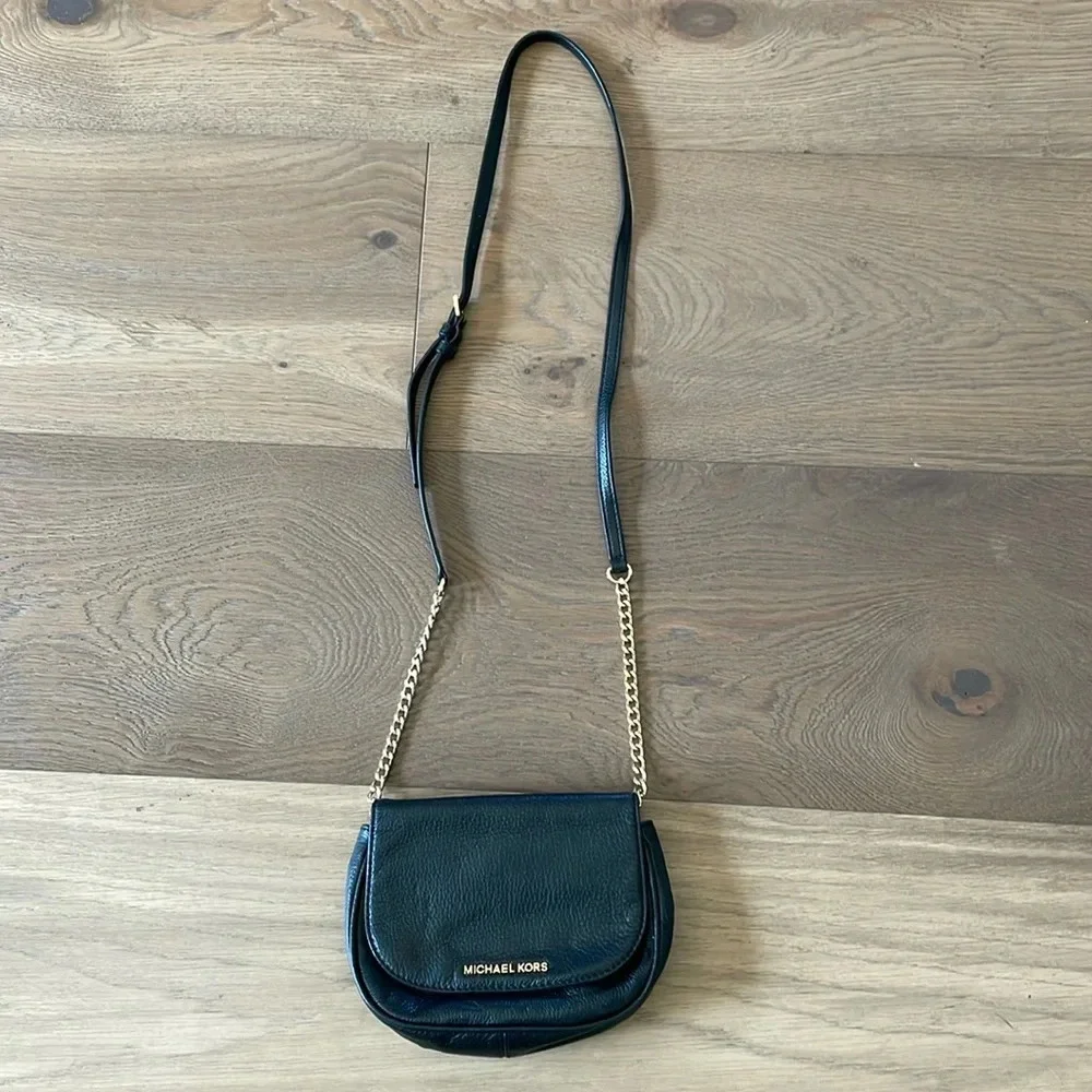 Michael Kors Small Black Leather Crossbody Bag