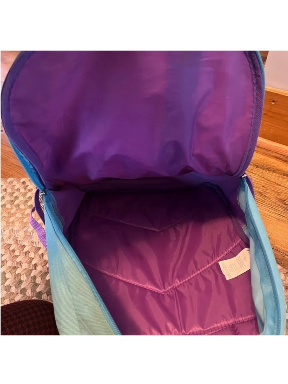 Disney Elsa Backpack in Blue, Purple & Teal with Snowflake Detail