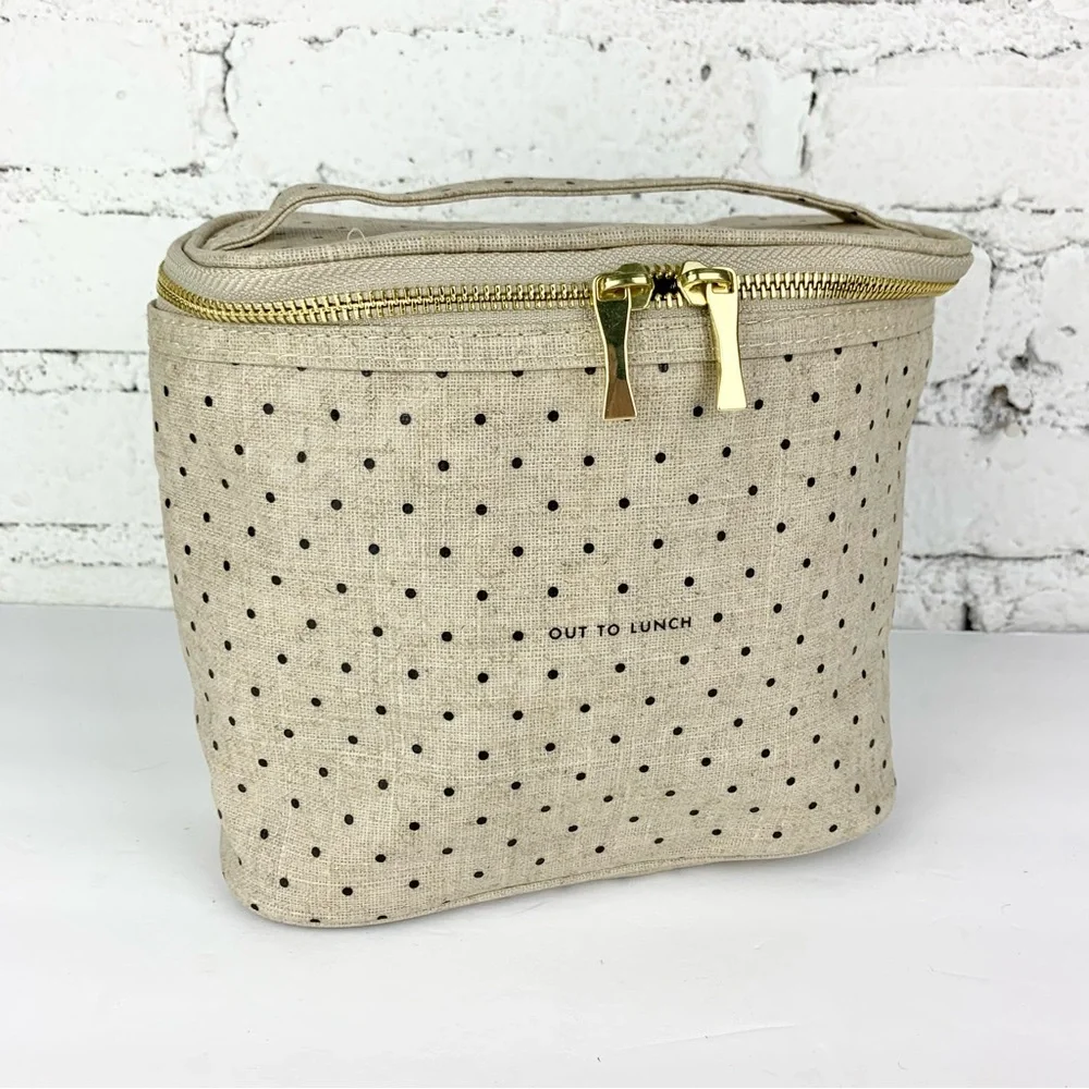 Kate Spade Polka Cot Beige Out To Lunch Lunchbox
