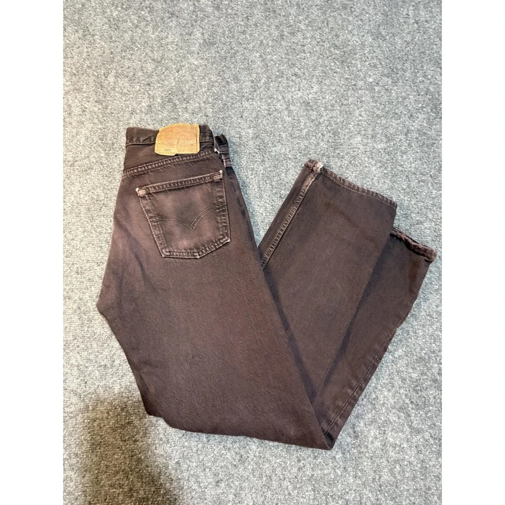 VTG Levis 501 Jeans Mens 30x30 Brown Denim Straight Leg‎ Made USA Button Fly 90s