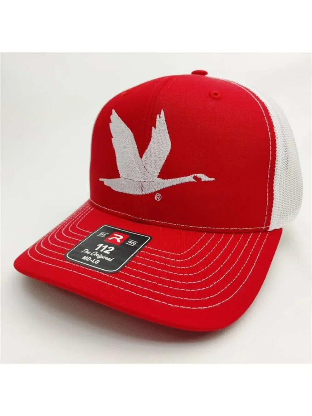Wawa Goose Logo Embroidered Red White Richardson 112 Snapback Trucker Hat Retro
