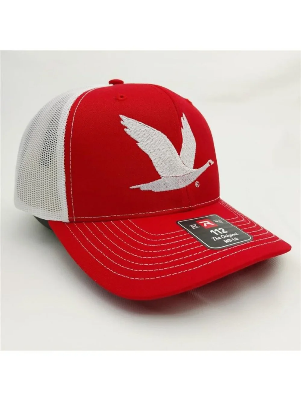 Wawa Goose Logo Embroidered Red White Richardson 112 Snapback Trucker Hat Retro