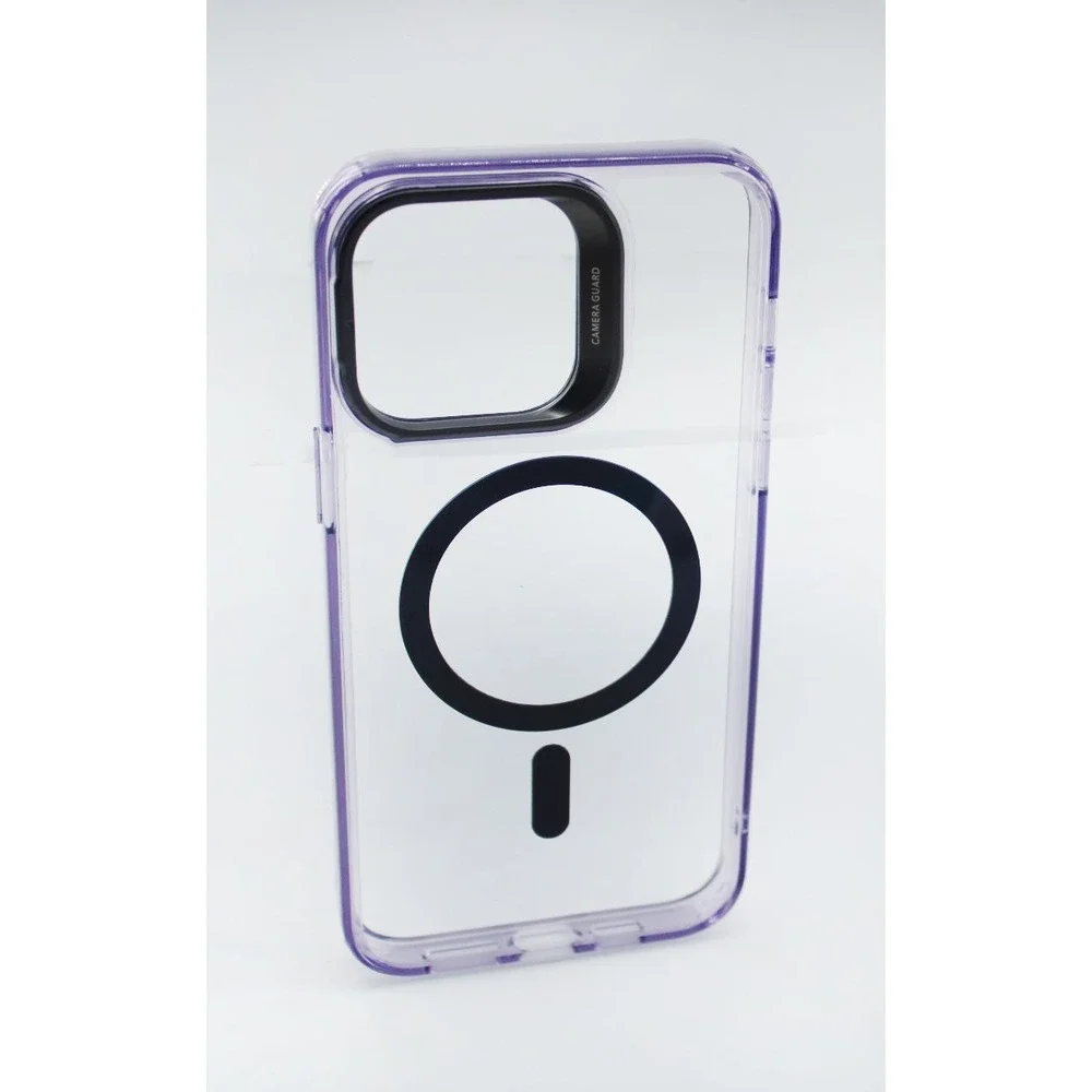 ESR iPhone 14 Pro Max Case HaloLock MagSafe Stash Stand Clear Purple Classic