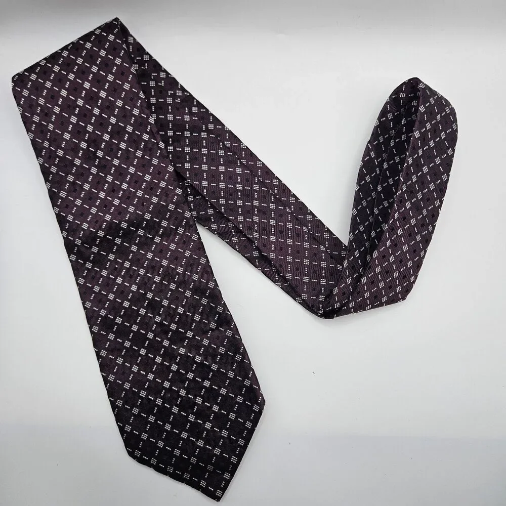 Ermenegildo Zegna Z Quiet Luxury Geometric‎ Silk Tie Work Wedding 56x3 5/8