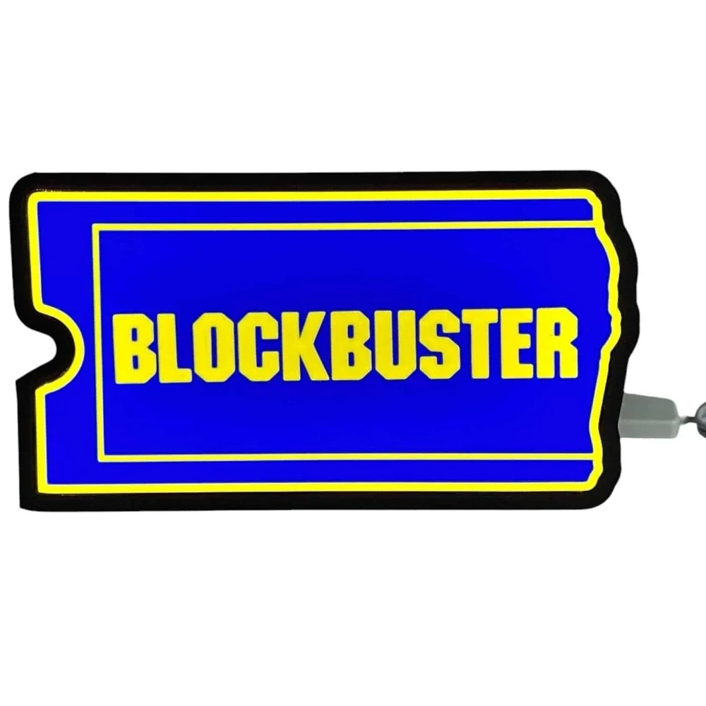 Blockbuster LED USB Light Box Retro Sign