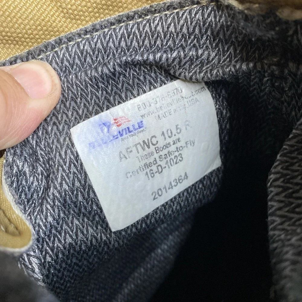 Belleville‎ Gore-Tex Men AFTWC 16-D-1023 Tan Combat Boots Size 10.5