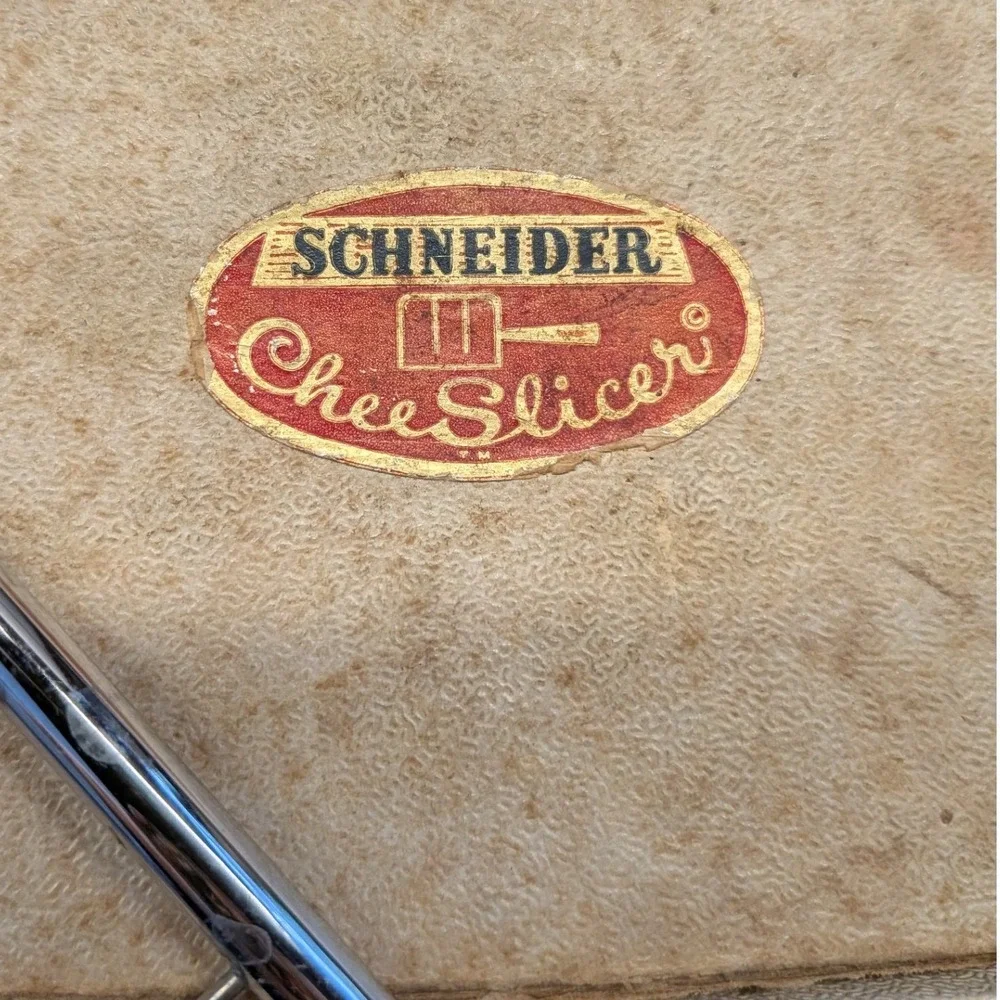 Vintage Schneider CheeSliceR Wire Cheese Slicer Green‎ Marbled Handle w/ Box