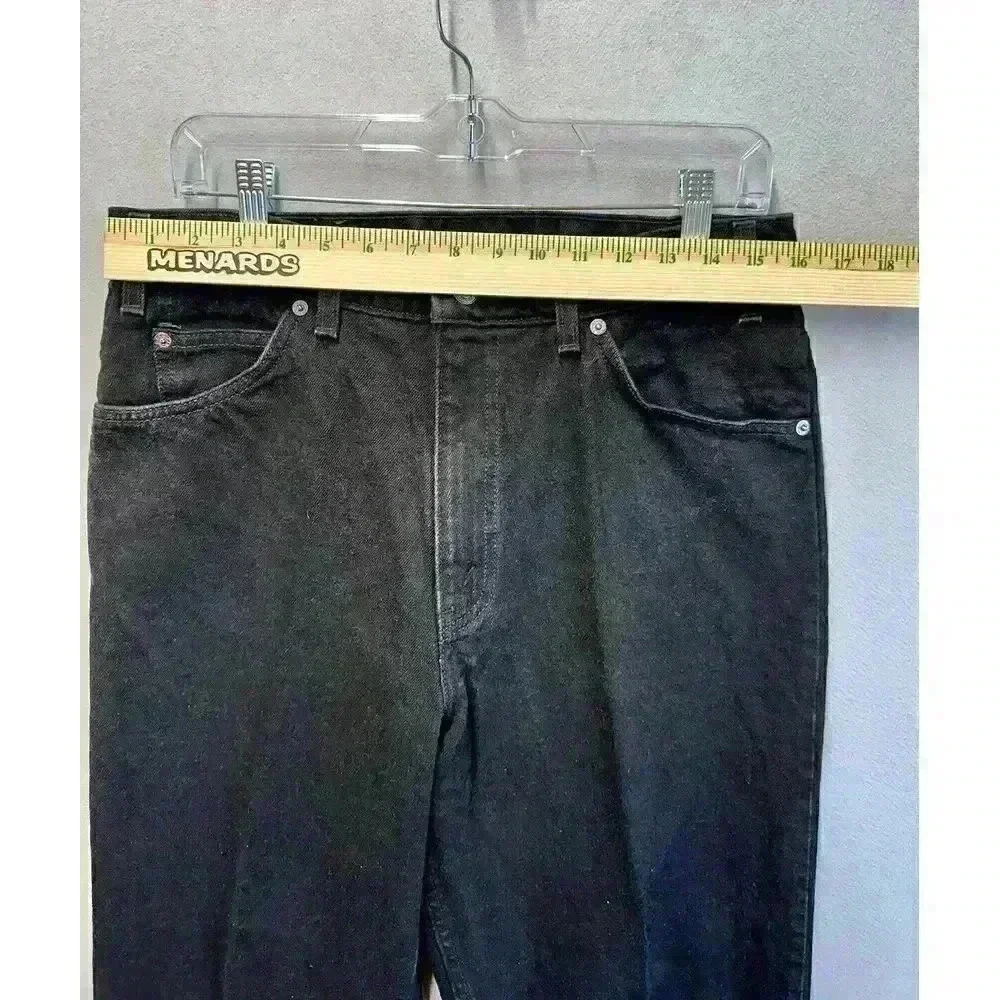 VTG Levi's 550 Jeans Men's 34X32 Black Orange Tab Relaxed‎ Fit Tapered Leg Denim