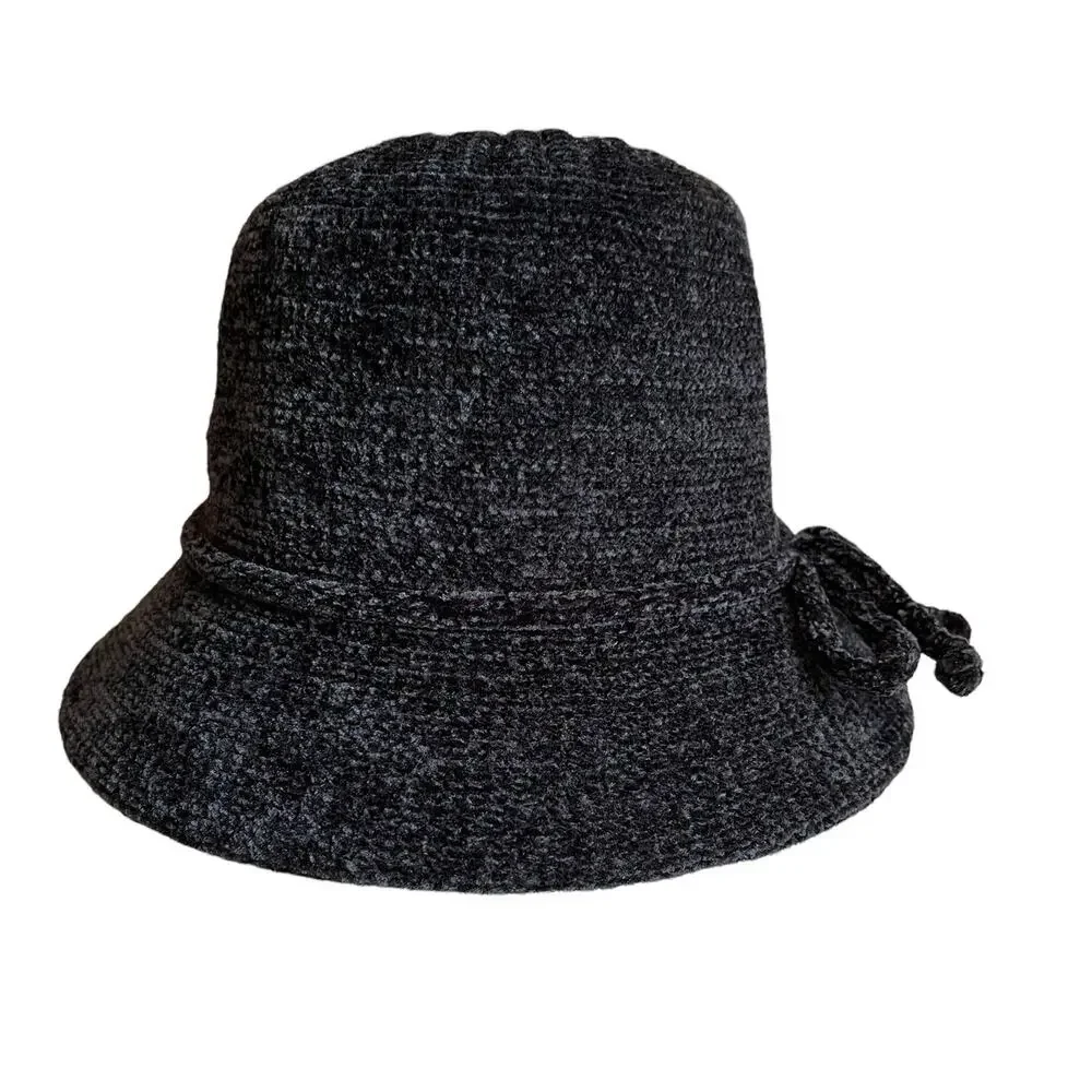 Vince Camuto Chenille Bucket Hat Black
