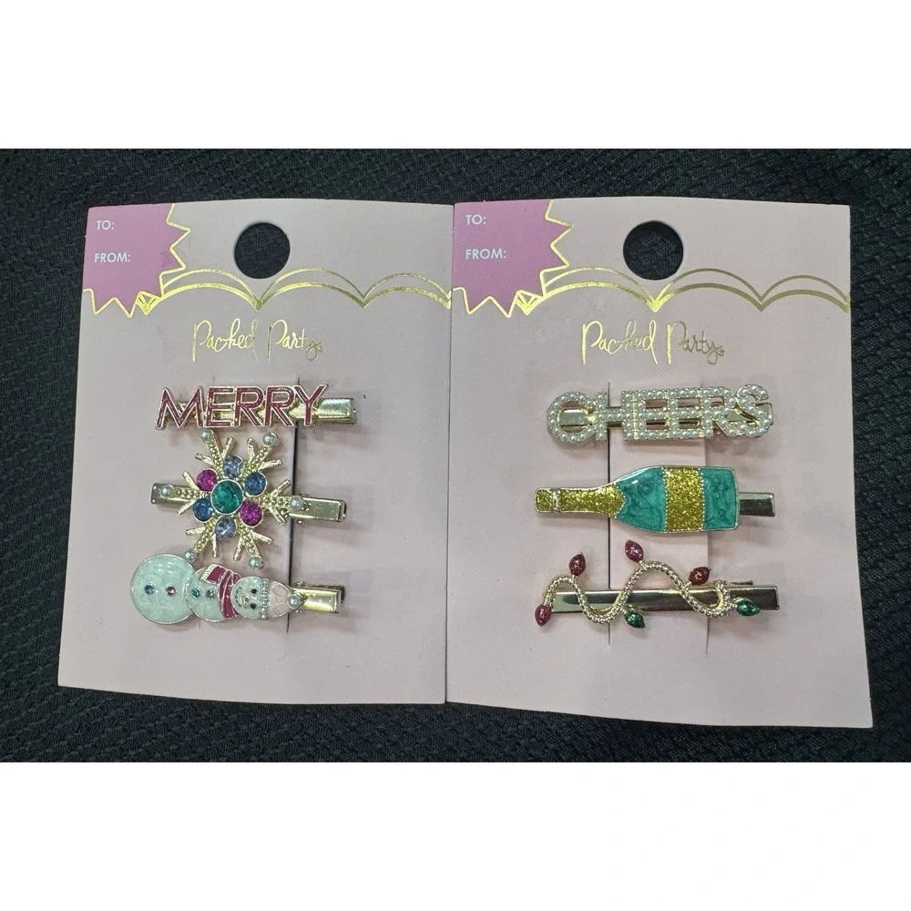 New Packed‎ Party Hair Clips - Christmas Theme - Set of 6 Different Christmas