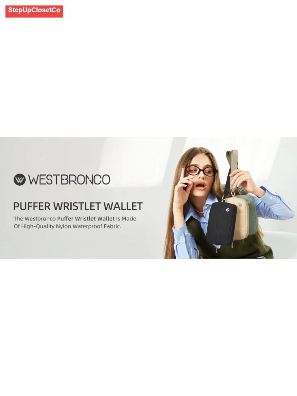 RFID Blocking Puffer Wristlet Wallet - Quilted Nylon Phone Wallet, Zipper Card