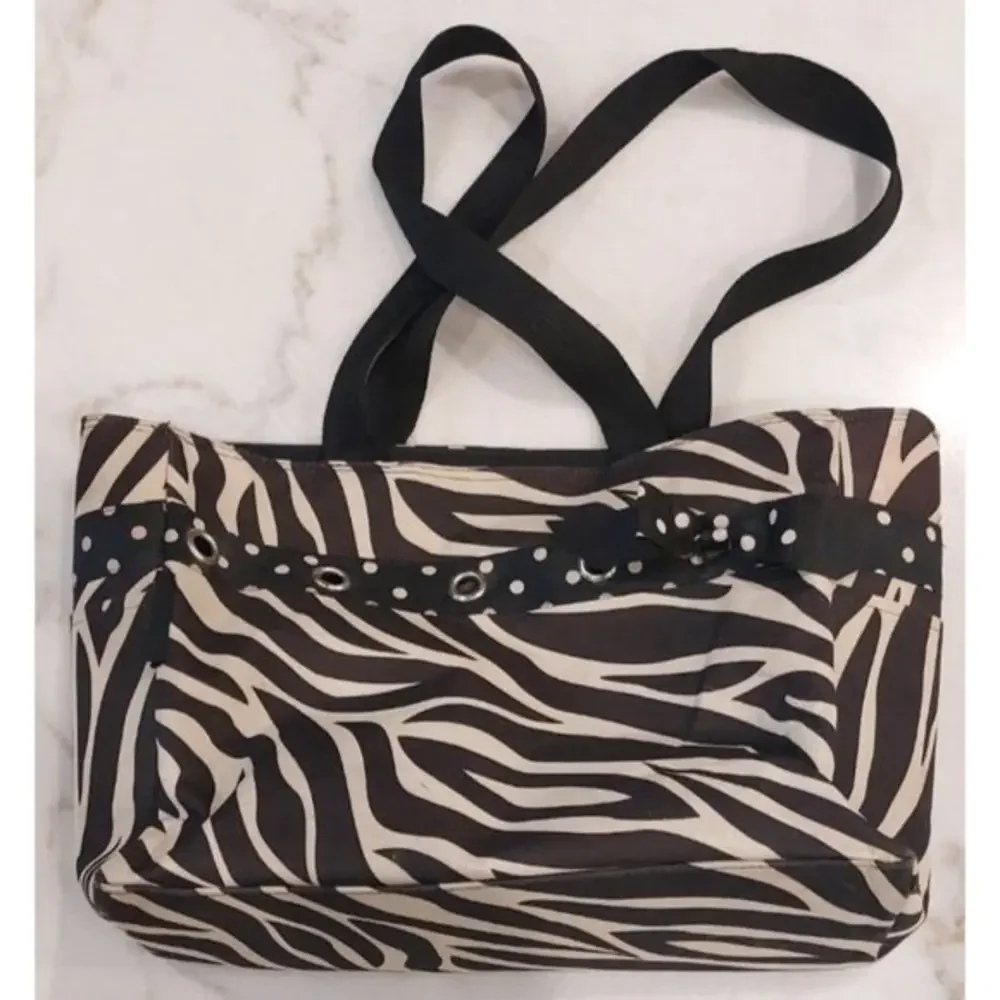 Large Lightweight Zebra‎ Print Multipurpose Tote Shopper Beach Travel Diaper Bag