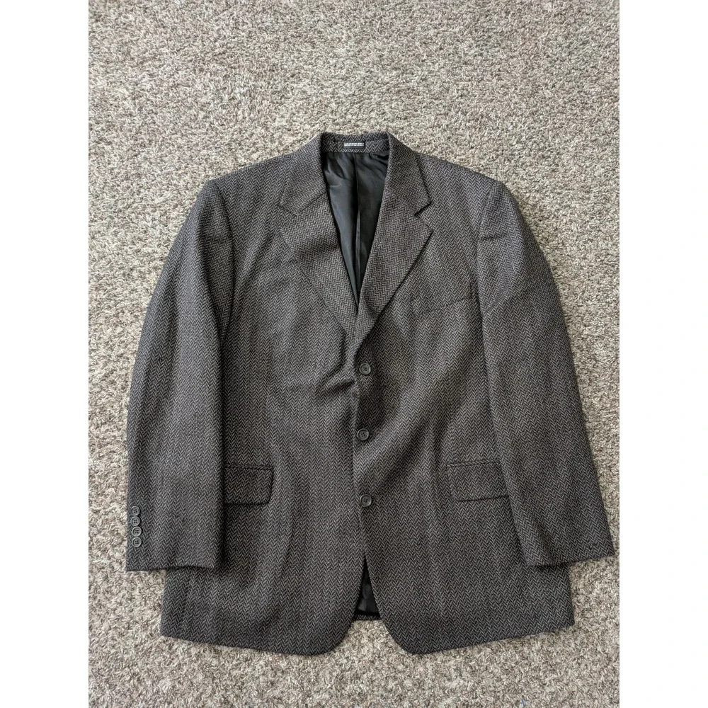 Stafford Herringbone Wool Cashmere Blazer‎ Suit Jacket 44R South Africa Made