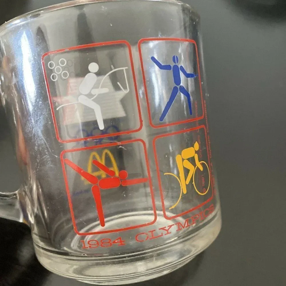 VTG McDonalds 1984 Los Angeles Olympics Glass Mug