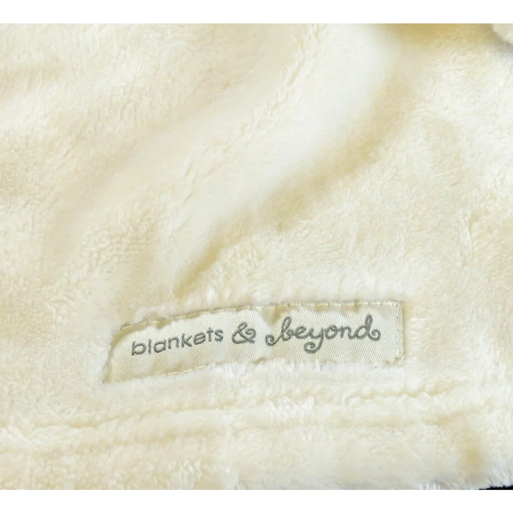 Blankets Beyond White Gray Puppy Dog Lovey Security Blanket Plush Velour 15