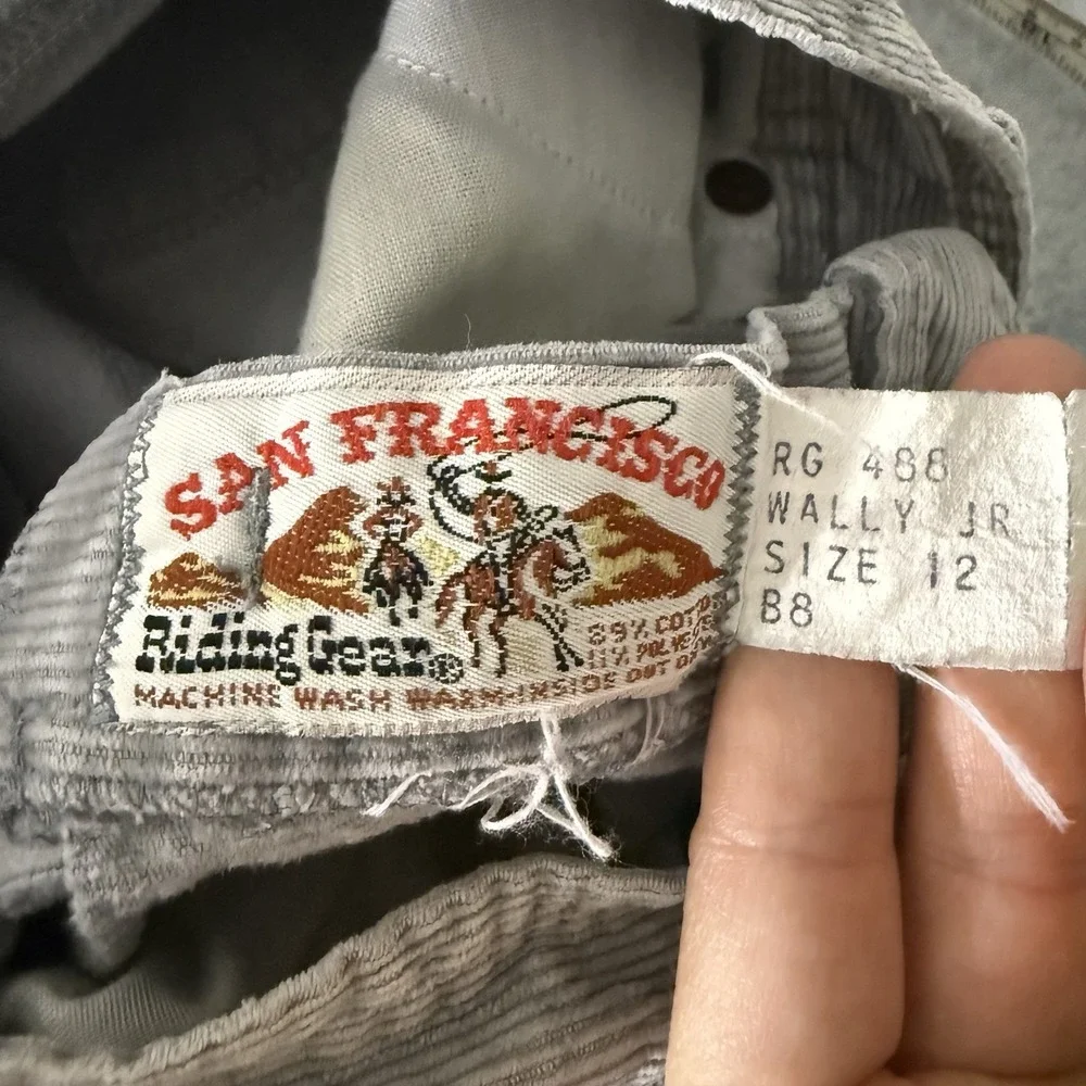 San Fransisco Riding Gear vintage corduroy