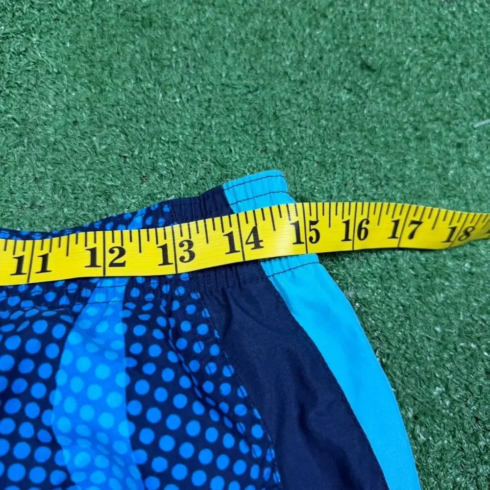 Nike Board Shorts Mens 30 Blue Flame Pattern Y2K 2000s Swim Trunks Athletic