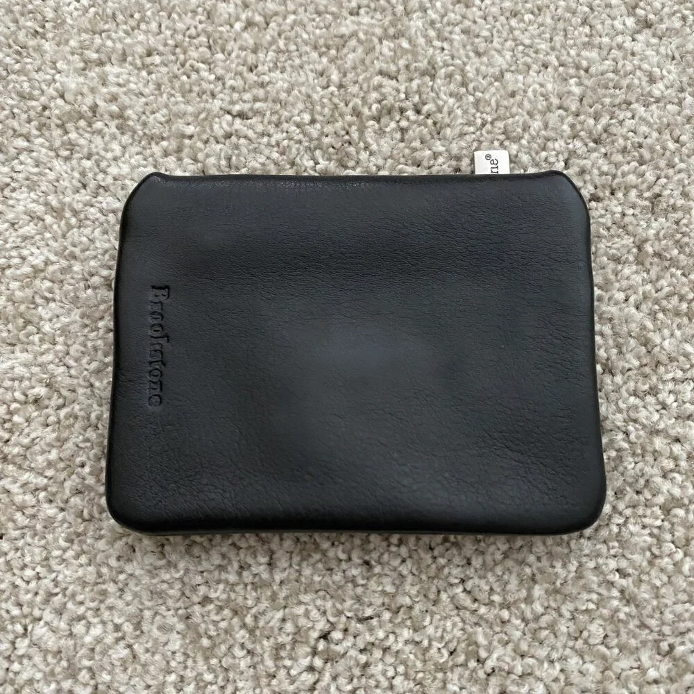Brookstone black leather