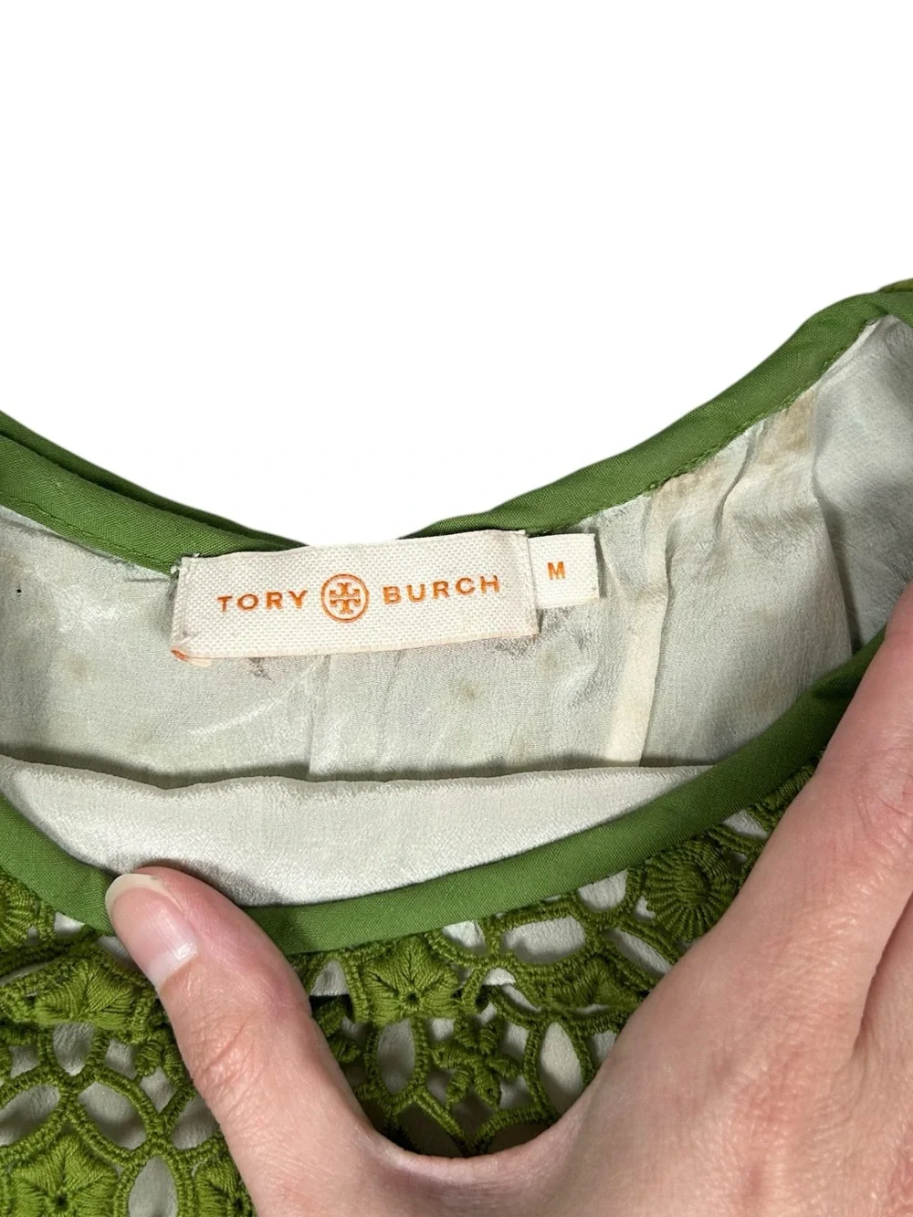 Tory Burch Linda crochet swing top - Medium / Green