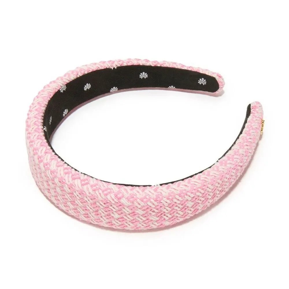 Lele Sadoughi Alice Tweed 2” Classic Slim Padded Headband Ballet Slipper Pink OS