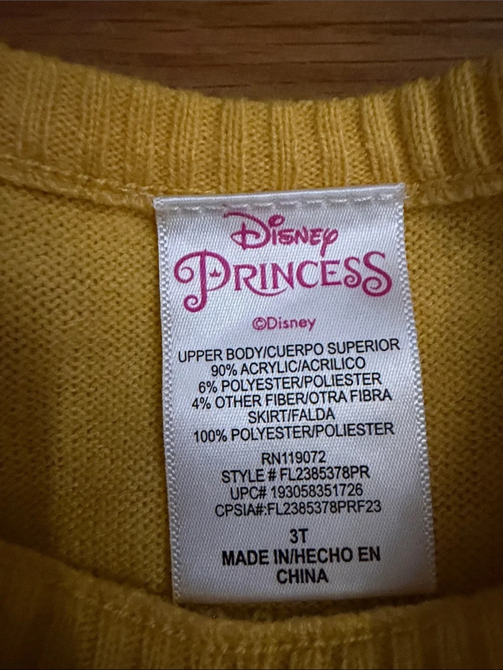 Disney themed yellow