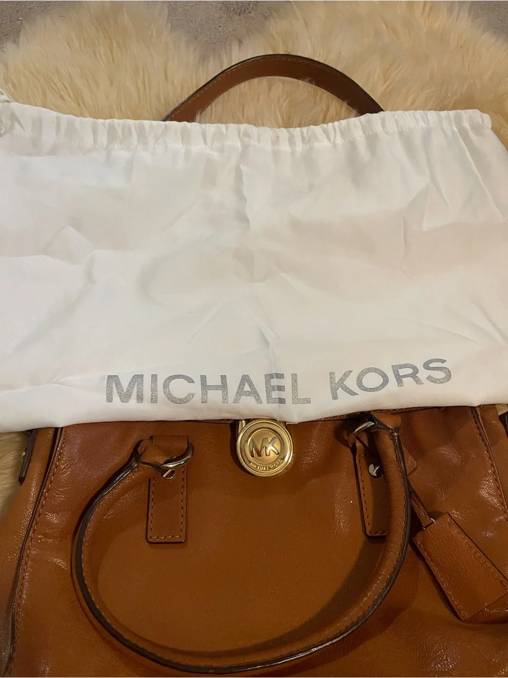 Michael Kors cognac sleek tone