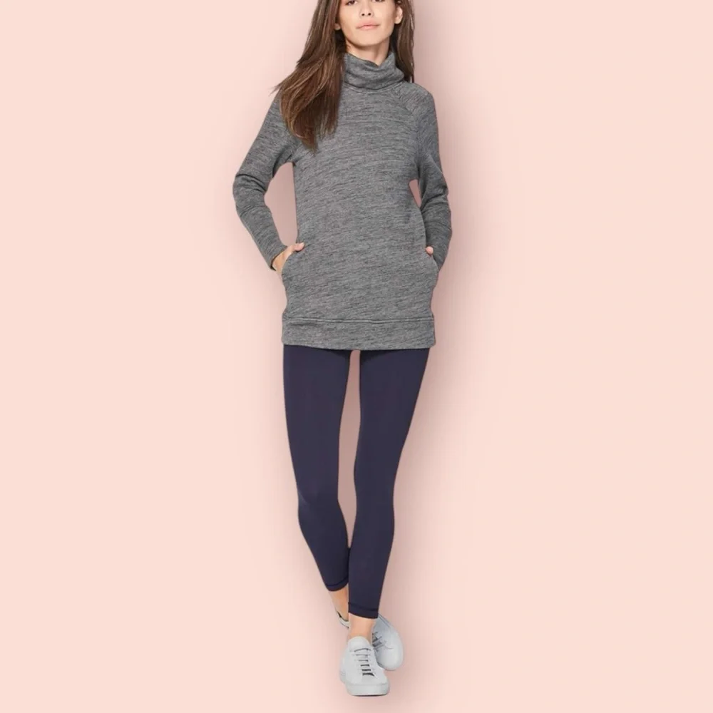 LULULEMON To You Tunic in Heathered Core Dark Grey