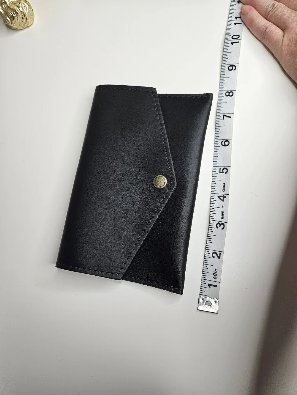 Portland Leather Goods Smooth Black Envelope