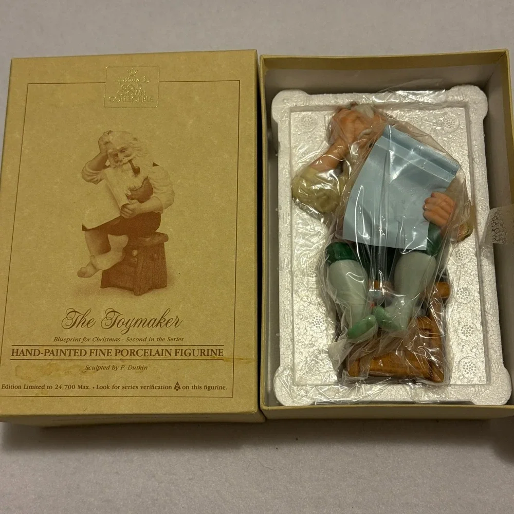 Lot 5 Vintage Hallmark Keepsake Club Fine Porcelain Ornaments Angel Santa Boxed
