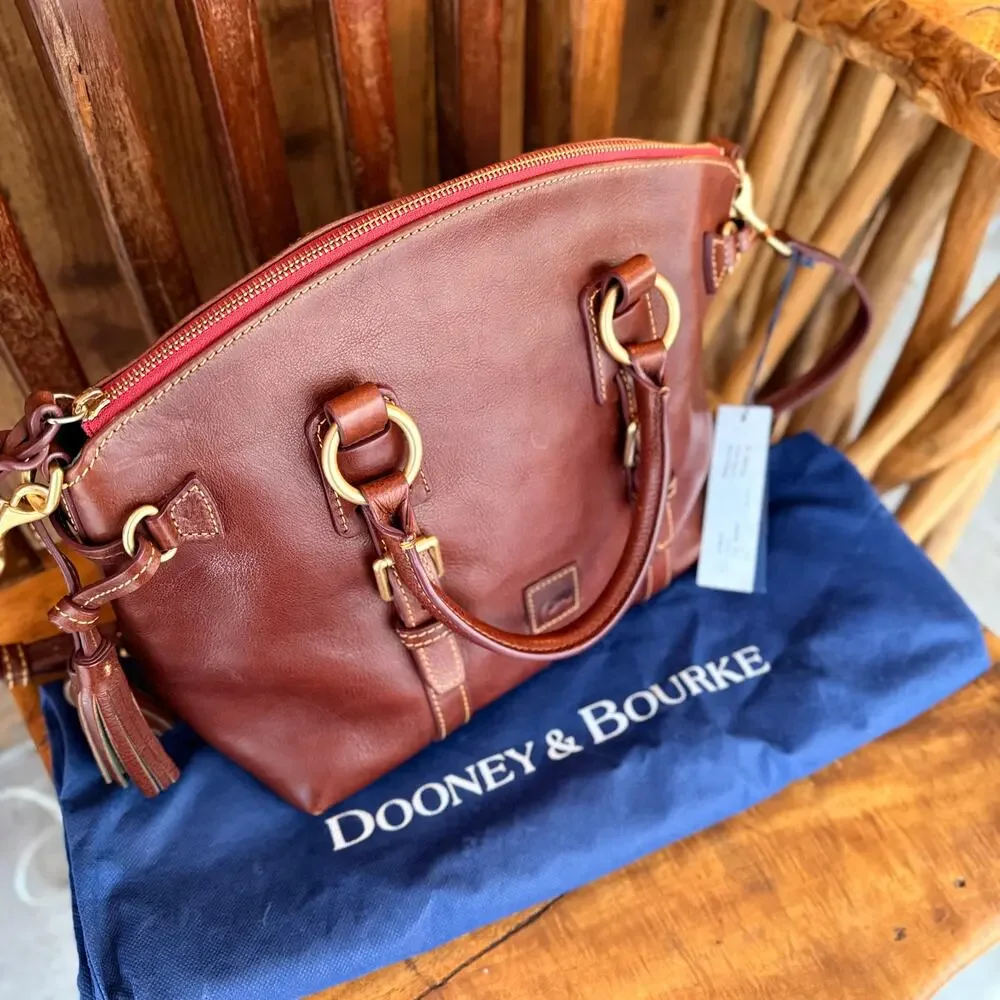 Dooney & Bourke Florentine Bristol Satchel – Chestnut Vacchetta Leather