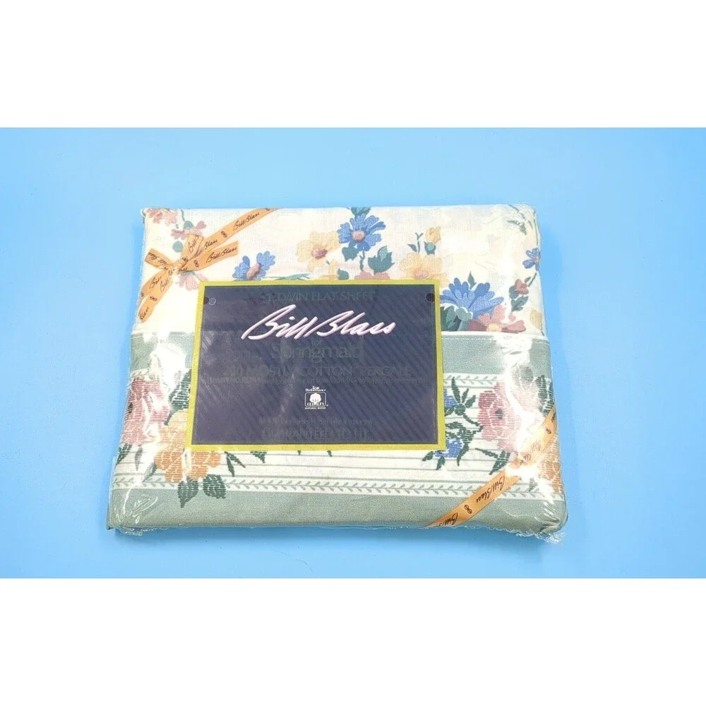 Springmaid Bill Blass Twin Flat Sheet Raphel Rose - NEW