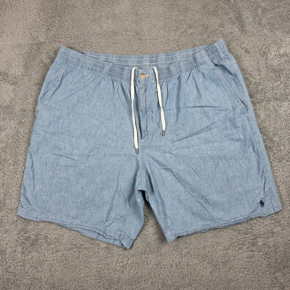 Polo Ralph Lauren Shorts Mens 2XB Blue Chambray Classic Fit 9