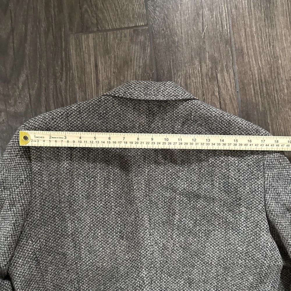 Chaps Ralph Lauren Sport Coat 40R Gray British Wool Tweed Blazer Lined Vintage