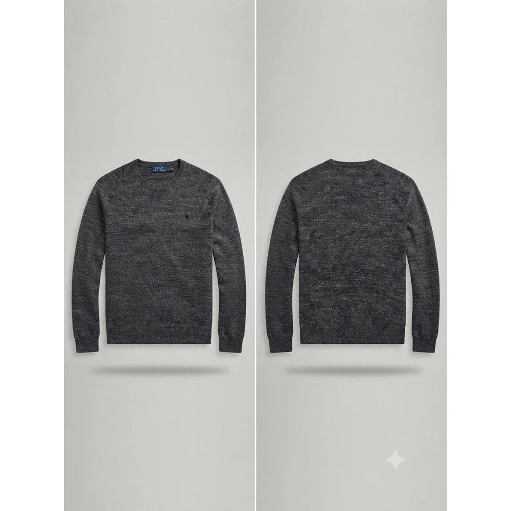 Polo Ralph Lauren Sweatshirt Mens XL Gray Heathered Cotton Crewneck Pony