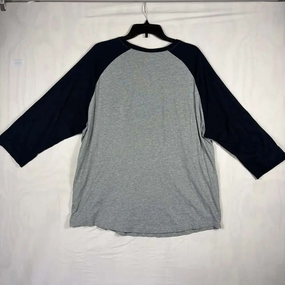 Nike Club Three-Quarter Raglan T-Shirt Gray Black Volt XXL
