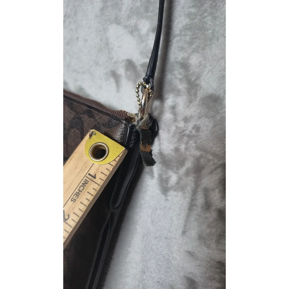 Coach North South Crossbody Bag Signature Canvas Brown Monogram 58330