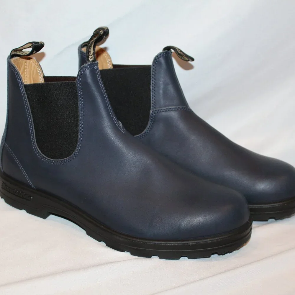 BLUNDSTONE‎ MEN'S 2246 LEATHER CHELSEA BOOTS WATER RESISTANT NAVY BLUE