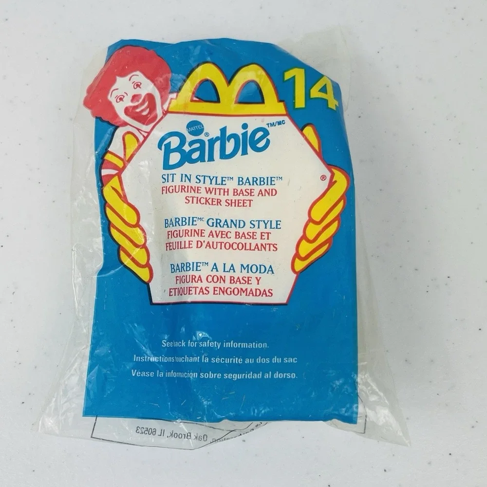 New McDonalds Happy Meal Toy‎ Sit In Style Barbie Doll Figurine  1999 Sealed VTG