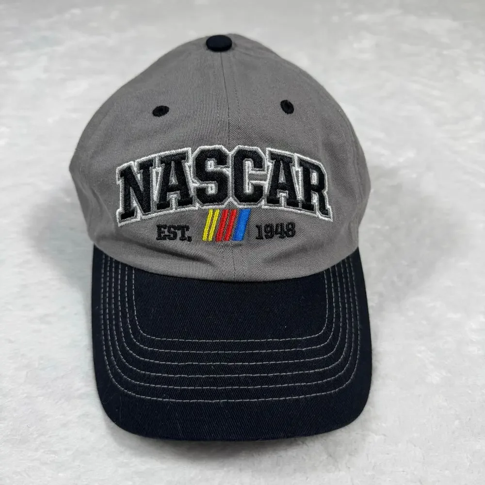 NASCAR Est 1948 Embroidered Baseball Cap Gray‎ Hat Adjustable