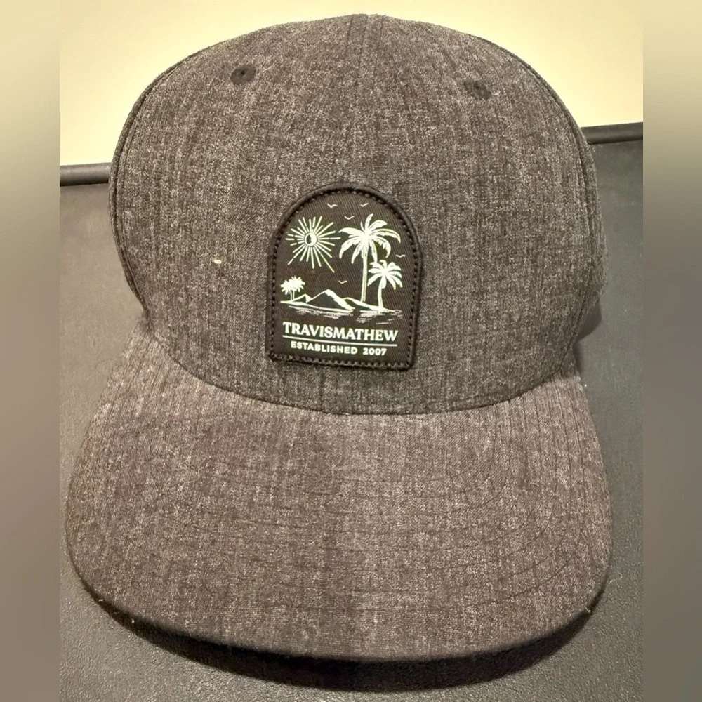 Travis Mathew Slate Gray Palm Tree Patch Adjustable Outdoor Golf