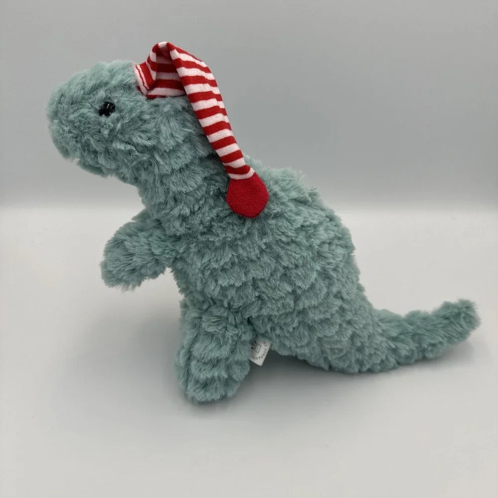 Manhattan Toy‎ Blue Little Jurassics Nibble T-Rex Dinosaur Dino Plush 2016 Santa