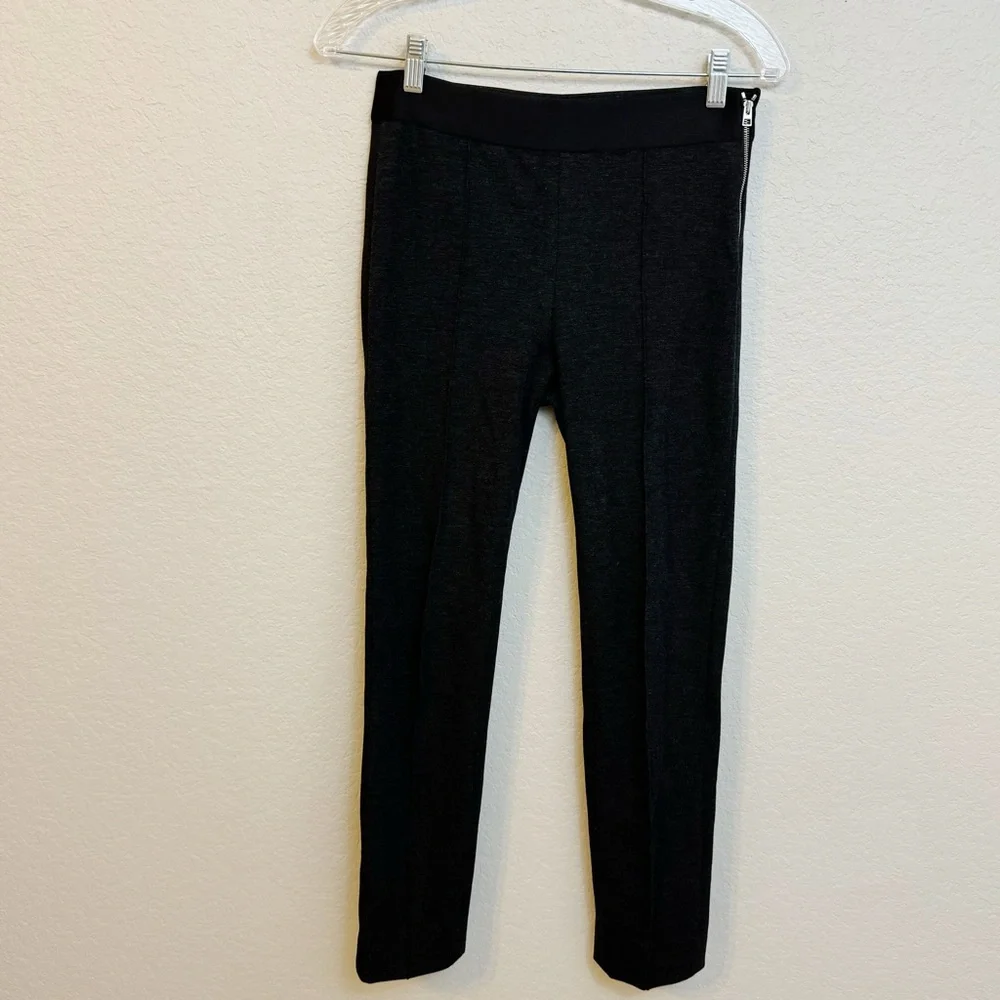 Everlane Knit Side‎ Zipper Pants size 0 Heathered Black