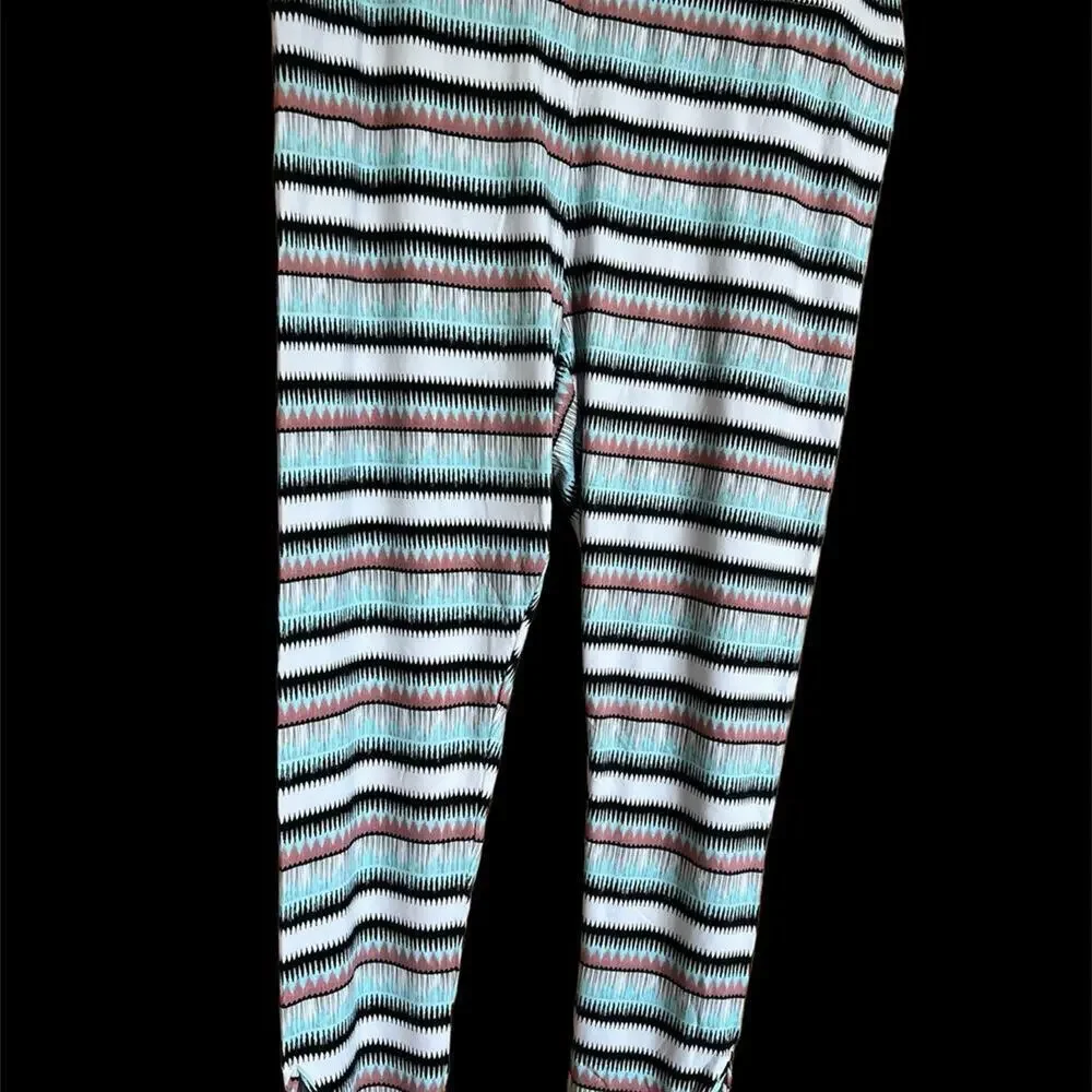 Liv & Piper Leggings, Ankle Detail Criss Cross, Multi-color, Women's 2XL