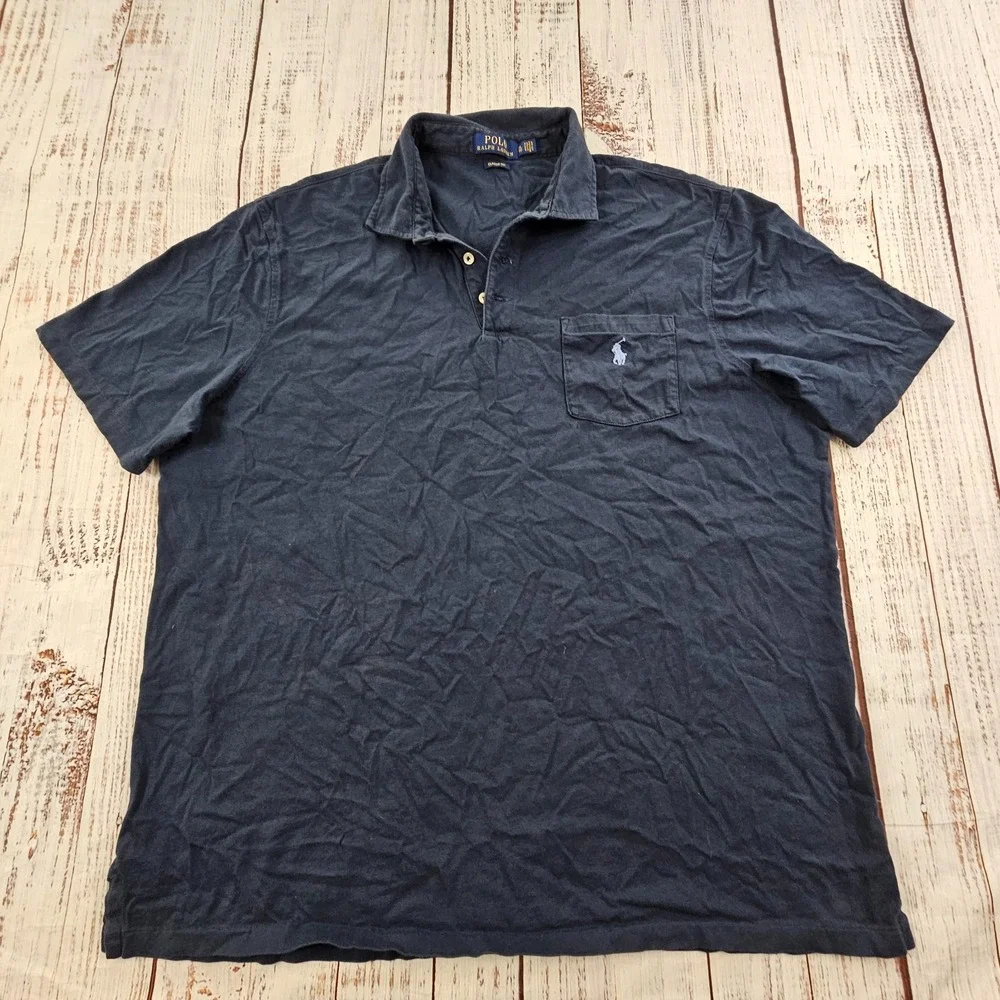 Polo Ralph Lauren Blue Short Sleeve Classic Fit Cotton Polo Shirt Men's XL