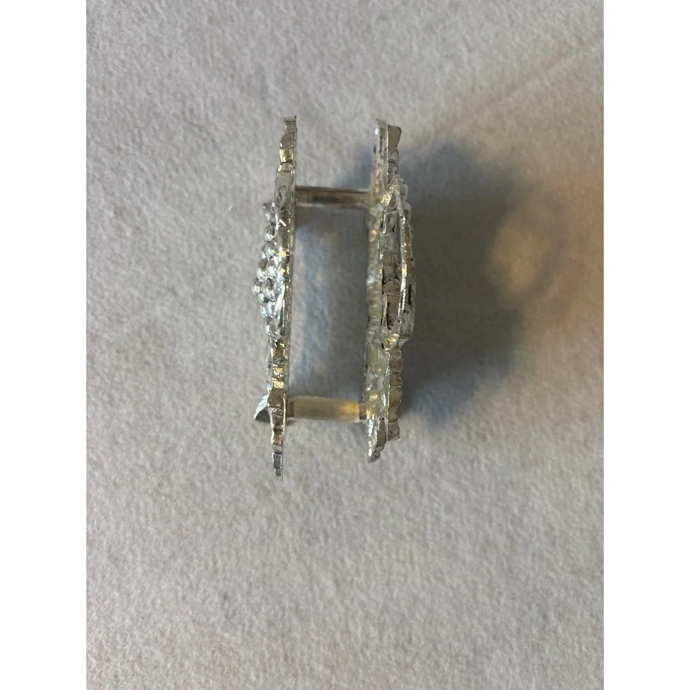 Vintage Silver Tone Grape‎ Leaf Napkin Holder Caddy Table Decor