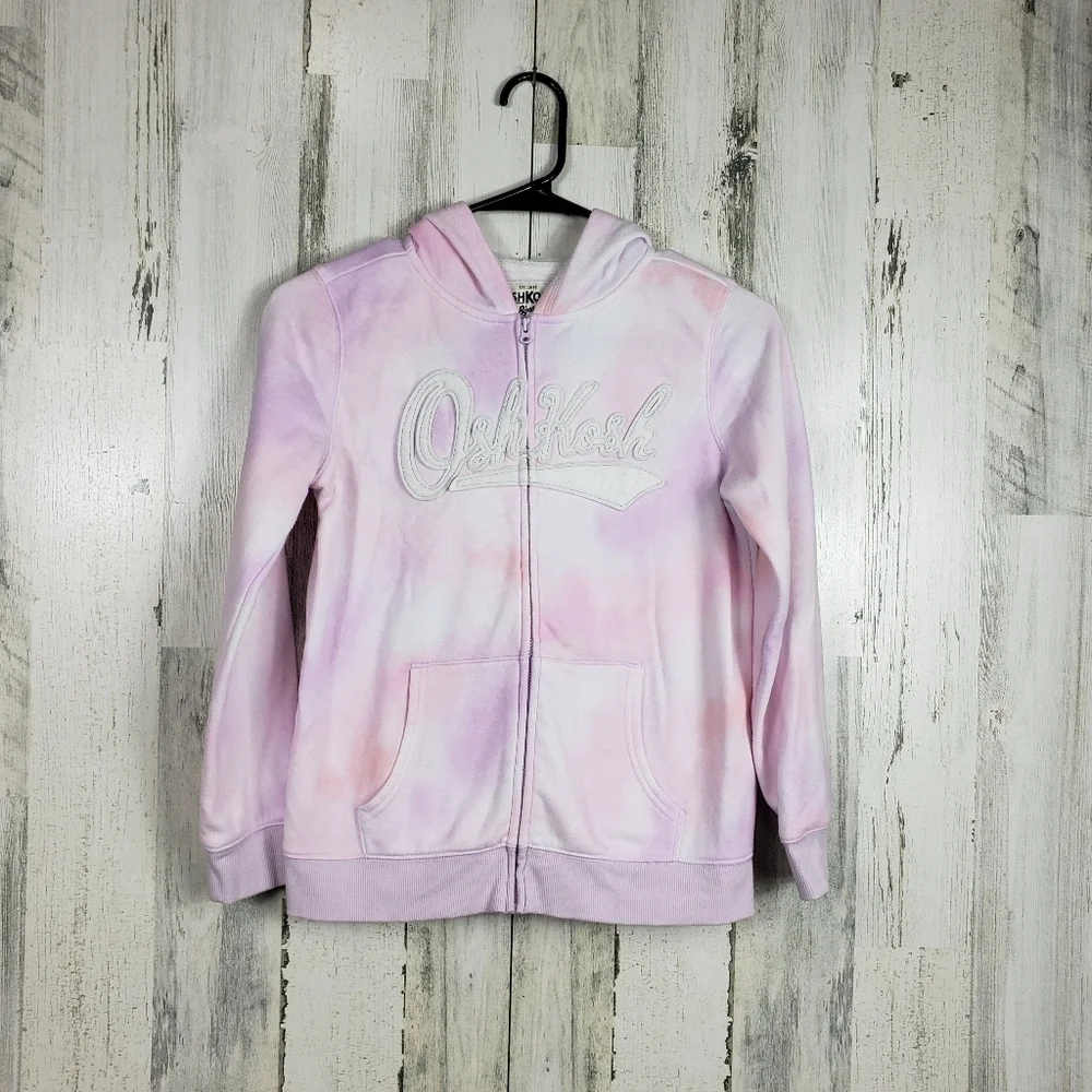 Girls oshkosh pastel tie dye light jacket size 12