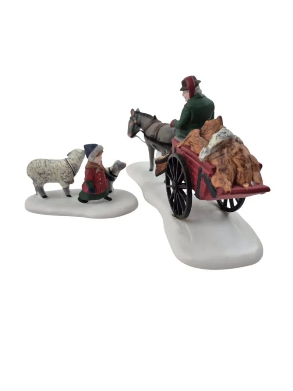 Department 56 Bringing Fleeces To The Mill 58190 Set of 2 Village Figures 1993